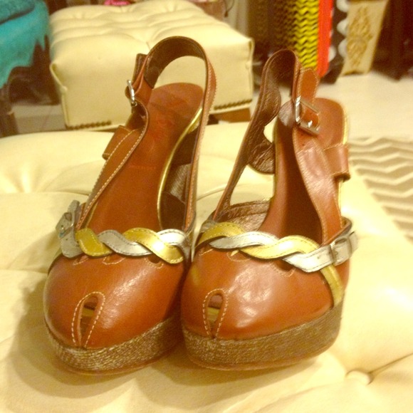 Miss Sixty 40s inspired summer wedges - Picture 1 of 2