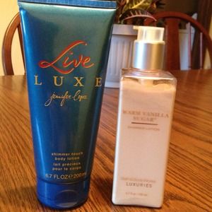 Live Luxe body lotion and Warm Vanilla Sugar
