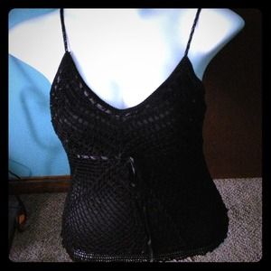 👑Thrift!👑 Gorgeous crochet and sequins cami!🌚