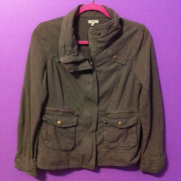 Military style jacket, camo green