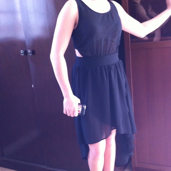 Asymmetrical Sheer CutOut Dress