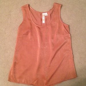 Orange silk tank
