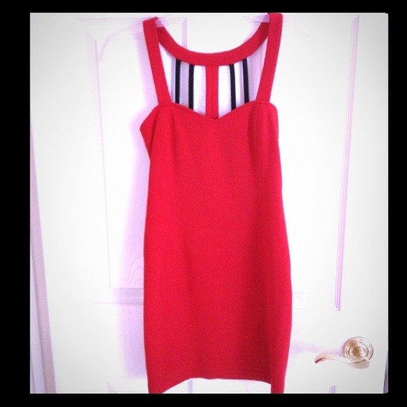 Red cotton/spandex mini dress size small