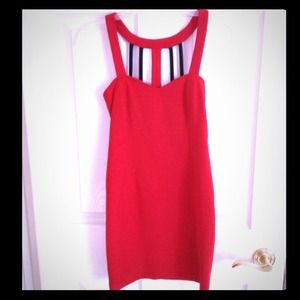 Red cotton/spandex mini dress size small