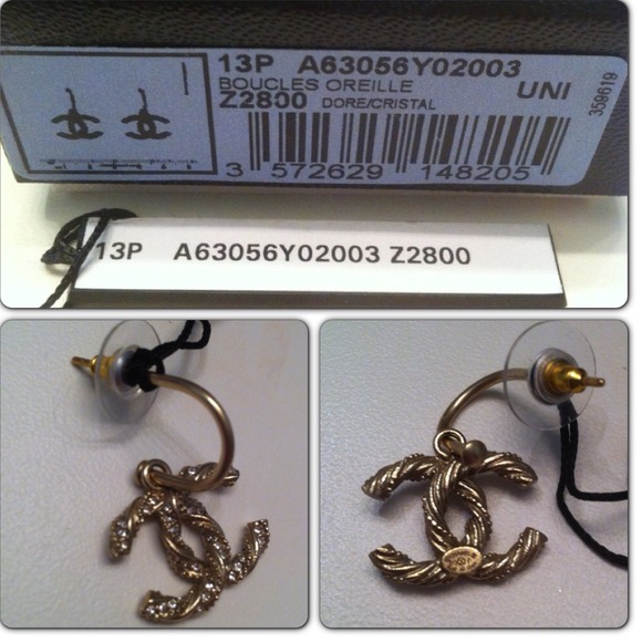 Sold! CHANEL Large Twisted Stone Crystal Earrings