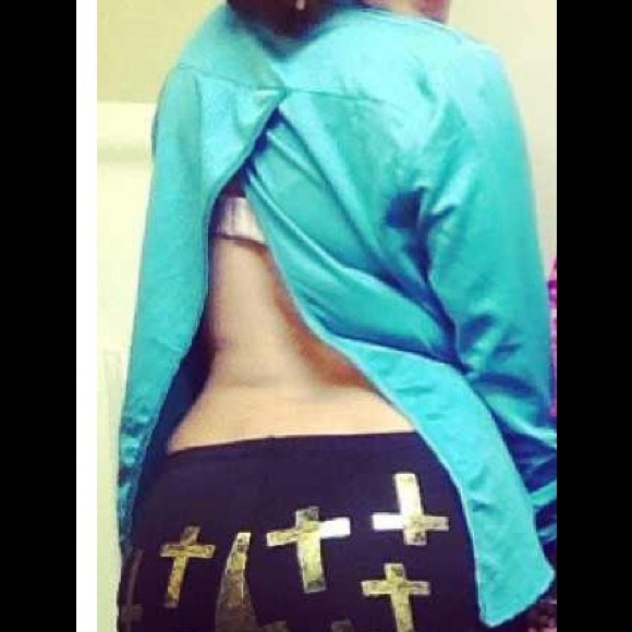 Teal blouse