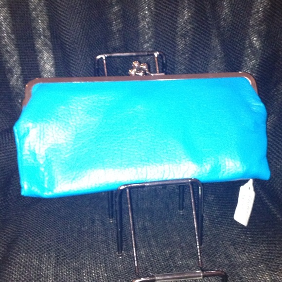 Turquoise HOBO inspired clutch NWT