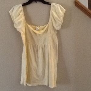 Light yellow pin stripped shirt Aerie