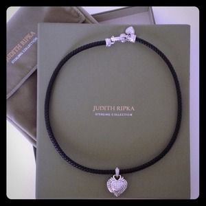 NWB - Judith Ripka Choker w/ Sterling Heart Charm