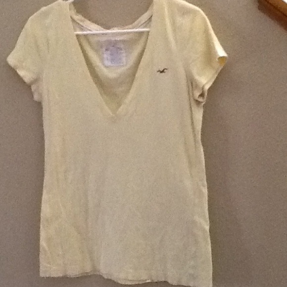 Lt yellow Hollister tee