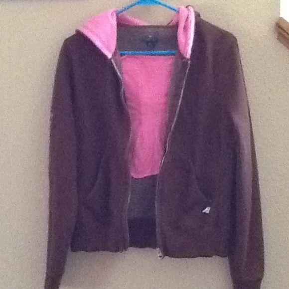 Brown Lucky Brand zip up hoodie