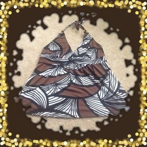 Safari printed summer halter top