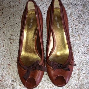 Amazing Miu Miu wedge heel *****RESERVED JLPEARL