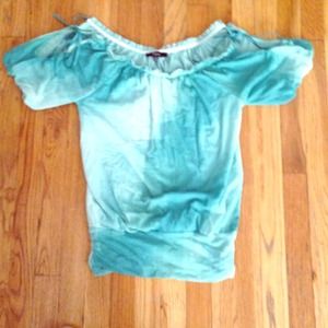 Express open shoulder top