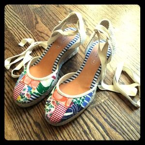 Coach Kerrie Patchwork Espadrilles Wedge NWOT