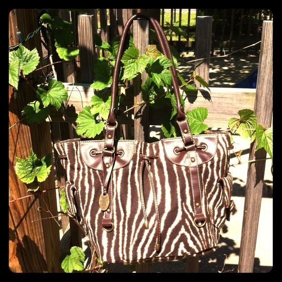 Franco Sarto Zebra Print Hangbag - Picture 1 of 4