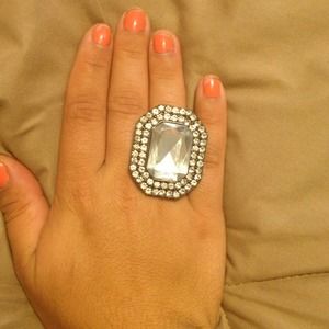Large diamond costume ring