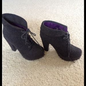 Blowfish tweed booties. Size 6.5. Worn once