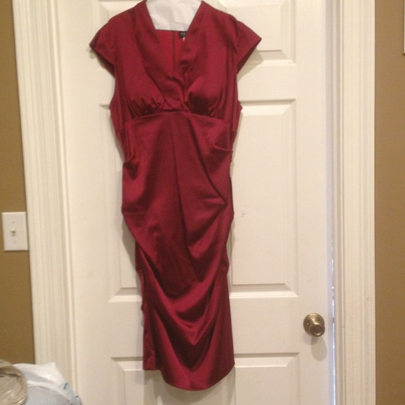 Burgundy evening dress!