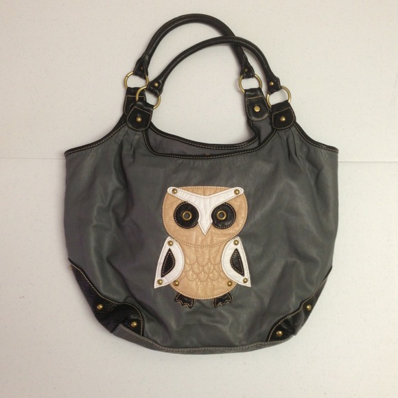 OWL synthetic leather shoulder bag