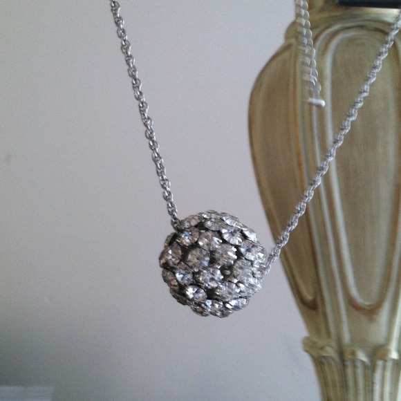 Diamond ball necklace