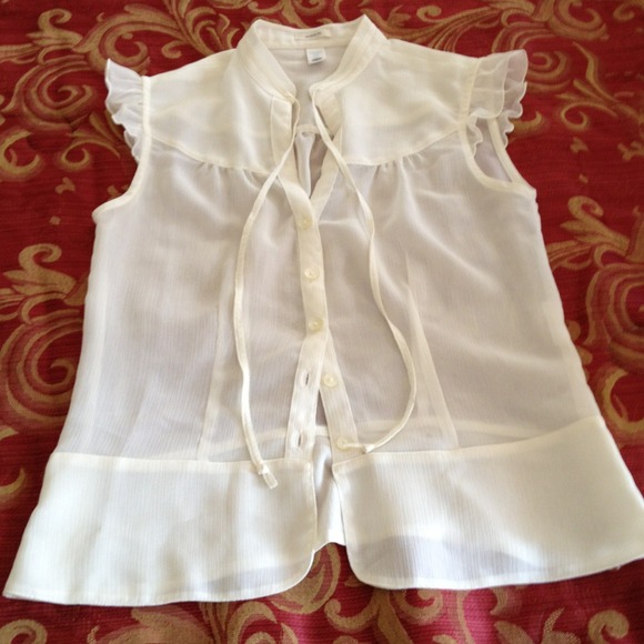 Sheer ivory top from Old Navy