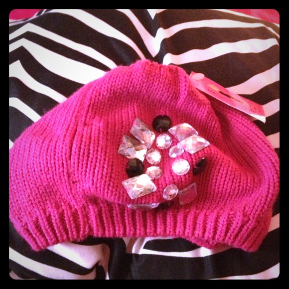 Pink Betsey Johnson beanie .! Hold .!!!