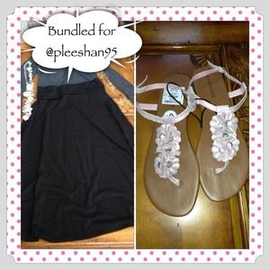 Bundled skirt and sandals