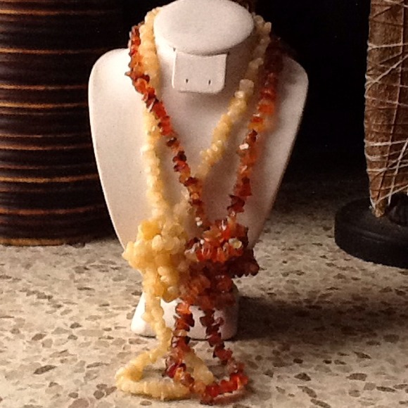 2 Semi Precious Agate necklaces