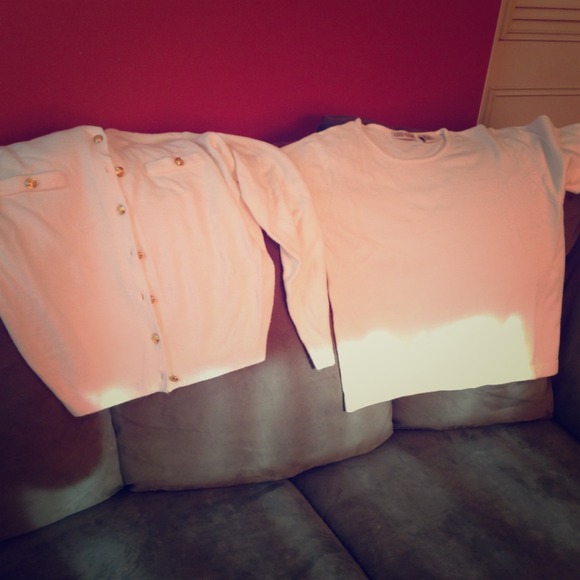 100% soft acrylic dress sweater/shirt set