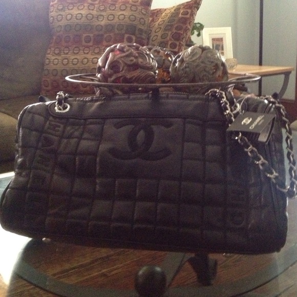CHANEL Inspired Black Quilted Purse