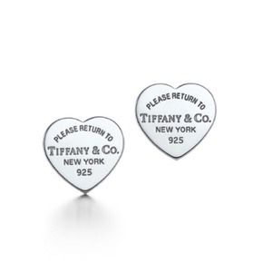 Silver heart earrings