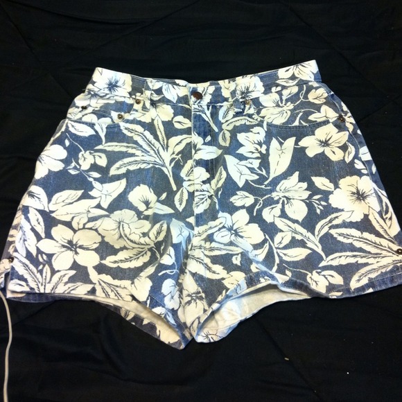 Vintage Floral Jean Shorts