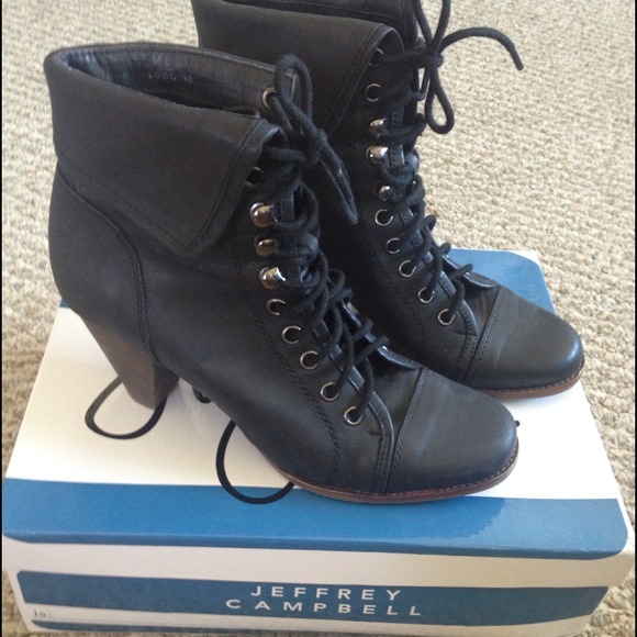 Almost new Jeffery Campbell heeled boots!