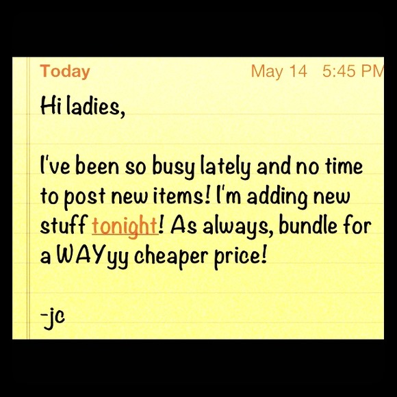 New items-tonight!