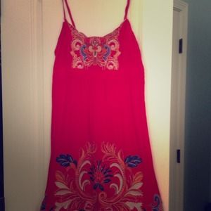 Pink sundress, Flying Tomato