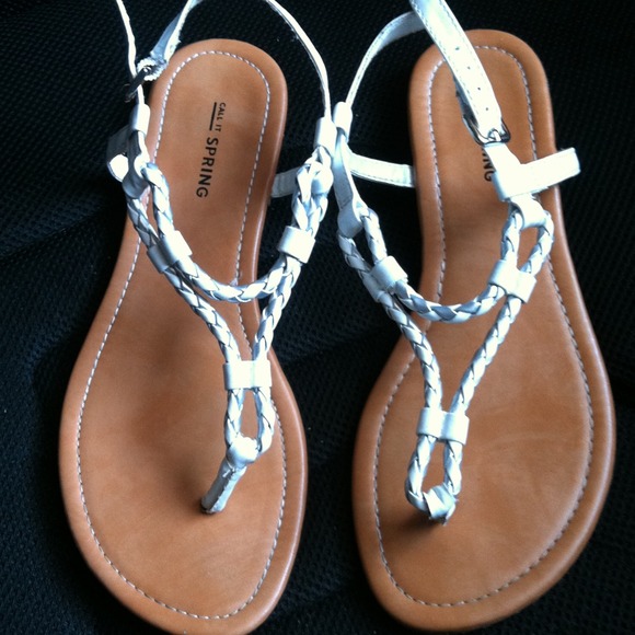 White sandals