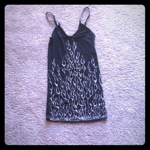 Black glitter flame dress