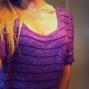 ❌RSVD 4 baddietay❌Super soft purple stripe shirt