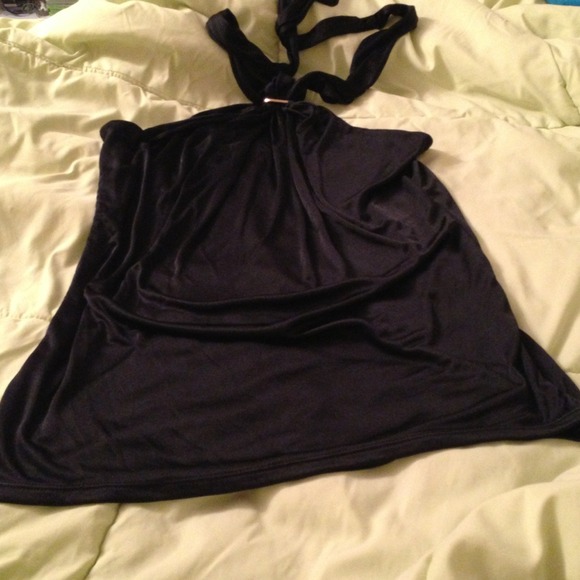 Cute black casual/night out halter top NWOT