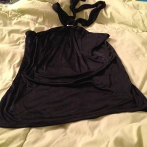 Cute black casual/night out halter top NWOT
