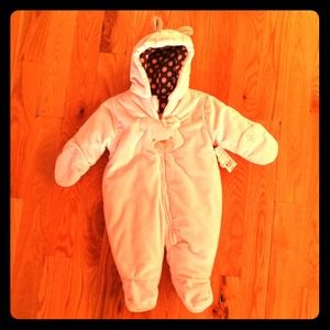Pink infant snowsuit NWT