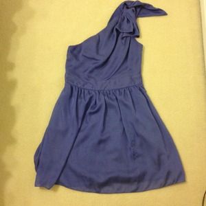 Purple one shoulder dress