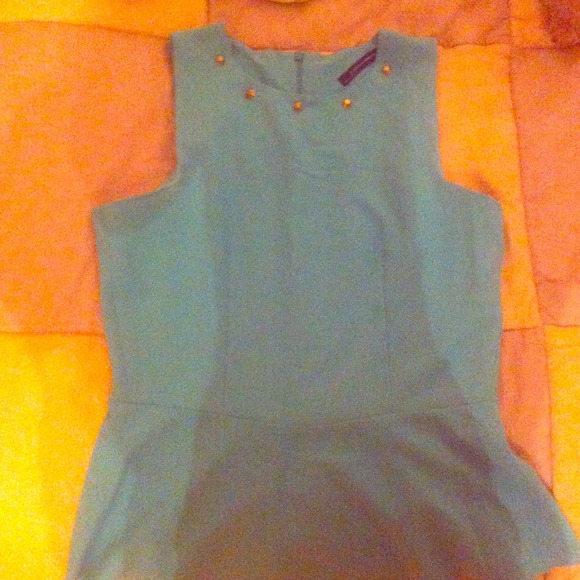 NWOT Zara gold studded peplum top