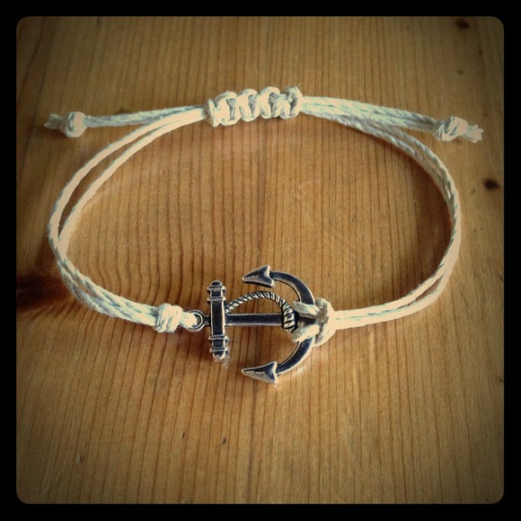 Natural Hemp Adjustable Anchor Bracelet friendship
