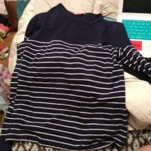Lilly Pulitzer navy striped long sleeve tee