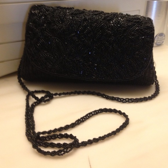 Classic Black beaded evening bag - Picture 3 of 3