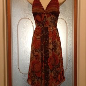 gently used Arden B silk halter dress size M