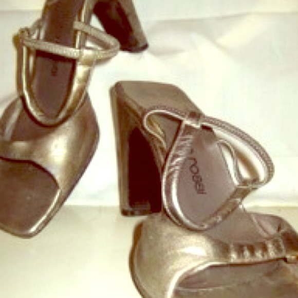 Sergio Rossi Gunmetal/Goldish COMFY, sexy heels - Picture 1 of 4