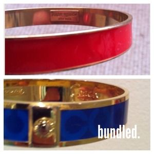 Coach and Kate Spade Blue and Red bangles